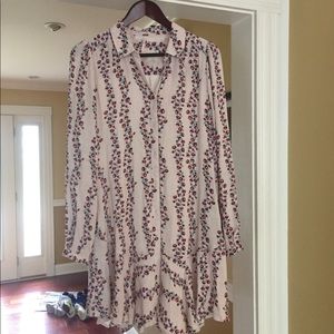 Free people long sleeve dress Bohemian printed